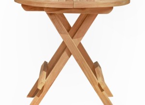 Rond Inklapbaar Tuintafeltje – Teakhout | 50 cm | Compact en Stijlvol