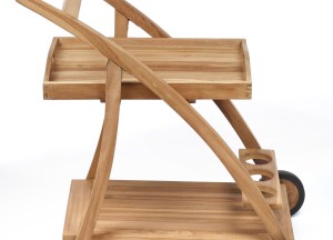 Teak Serveerwagen Buiten | FSC® Teak Trolley op Wielen