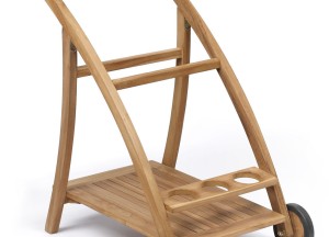 Teak Serveerwagen Buiten | FSC® Teak Trolley op Wielen