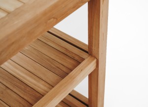 Ervaar Luxe Dineren: Teak Serveerkar | Stijlvolle Toevoeging | Afmetingen 65x50x70 cm