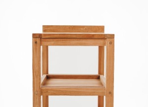 Ervaar Luxe Dineren: Teak Serveerkar | Stijlvolle Toevoeging | Afmetingen 65x50x70 cm
