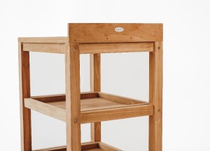 Ervaar Luxe Dineren: Teak Serveerkar | Stijlvolle Toevoeging | Afmetingen 65x50x70 cm