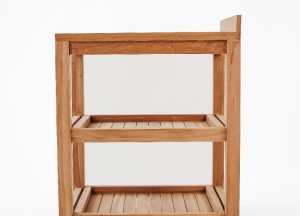 Ervaar Luxe Dineren: Teak Serveerkar | Stijlvolle Toevoeging | Afmetingen 65x50x70 cm