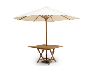 Creëer een Luxe Buitenoase: Teak Tuinset met Parasol voor Stijlvol Buitenleven