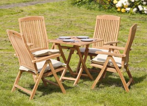 Teakhouten Tuintafel Inklapbaar – Vierkant | 70x70x75 cm | Duurzaam en Praktisch