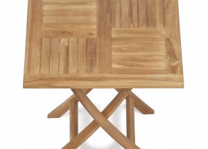 Teakhouten Tuintafel Inklapbaar – Vierkant | 70x70x75 cm | Duurzaam en Praktisch