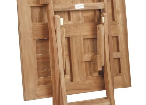 Teakhouten Klaptafel – 80x80x75 cm | Inklapbare Tuintafel | Duurzaam en Stijlvol