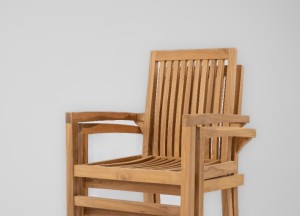 Ontdek Comfort en Stijl met Stapelbare Teak Tuinstoel Set - Model Pile (Set van 4)