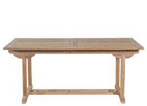 Uitschuifbare ovale tuintafel van teakhout, 180 tot 280cm
