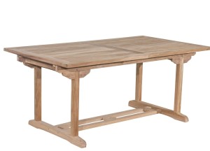 Uitschuifbare ovale tuintafel van teakhout, 180 tot 280cm