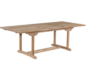 Uitschuifbare ovale tuintafel van teakhout, 180 tot 280cm