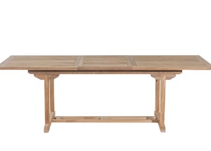 Uitschuifbare ovale tuintafel van teakhout, 180 tot 280cm
