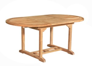Ovale Teak Tuintafel Uitschuifbaar 120-180 cm | FSC Massief - Teakea