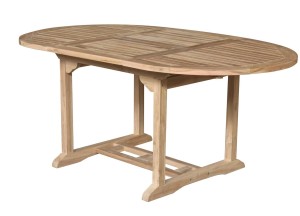 Ovale Teak Tuintafel Uitschuifbaar 120-180 cm | FSC Massief