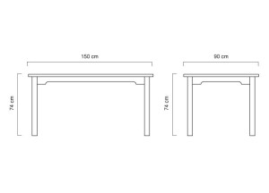 Stijlvolle Teak Tuintafel | 150x90x75 (H) - Duurzaam Tuinmeubel voor Buiten Genieten - Teakea
