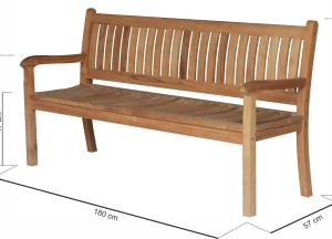 Beaufort teak tuinbank 180 cm – klassiek &amp; weerbestendig