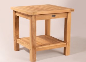 FSC® Teakhouten Tuin Bijzettafel 50x50 cm met Onderblad - Teakea