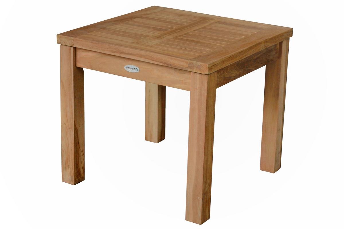 Teak Bijzettafeltje Vierkant 50x50x45 cm | FSC Massief Teak