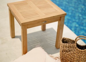 Teak Bijzettafeltje Vierkant 50x50x45 cm | FSC Massief Teak