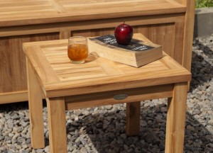 Teak Bijzettafeltje Vierkant 50x50x45 cm | FSC Massief Teak