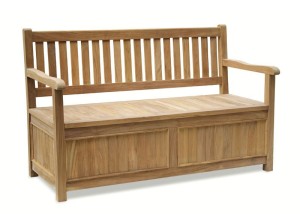 Teakhouten Kussenbank Windsor 130 cm | FSC Teak &amp; RVS | Teakea