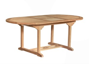 Teakhouten Uitschuifbare Tuintafel – Ovaal | 150-200x100x75 cm | Duurzaam Tuinmeubel - Teakea