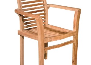 Teakea Stacker Tuinstoelen (Set van 4) | Stapelbaar FSC Teak