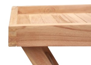 Teakhouten Dienblad Tafel FSC® – Inklapbaar &amp; Afneembaar