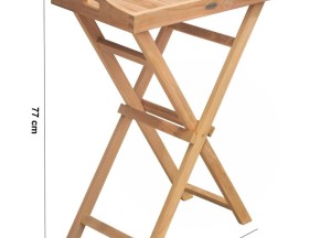 Teakhouten Dienblad Tafel FSC® – Inklapbaar &amp; Afneembaar
