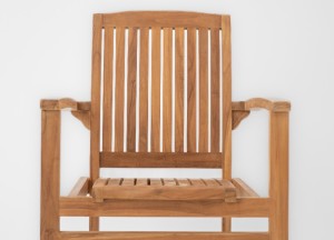 Ibiza | Set van Vier Stapelbare Teak Tuinstoelen - Stijlvol Comfort voor Jouw Buitenruimte