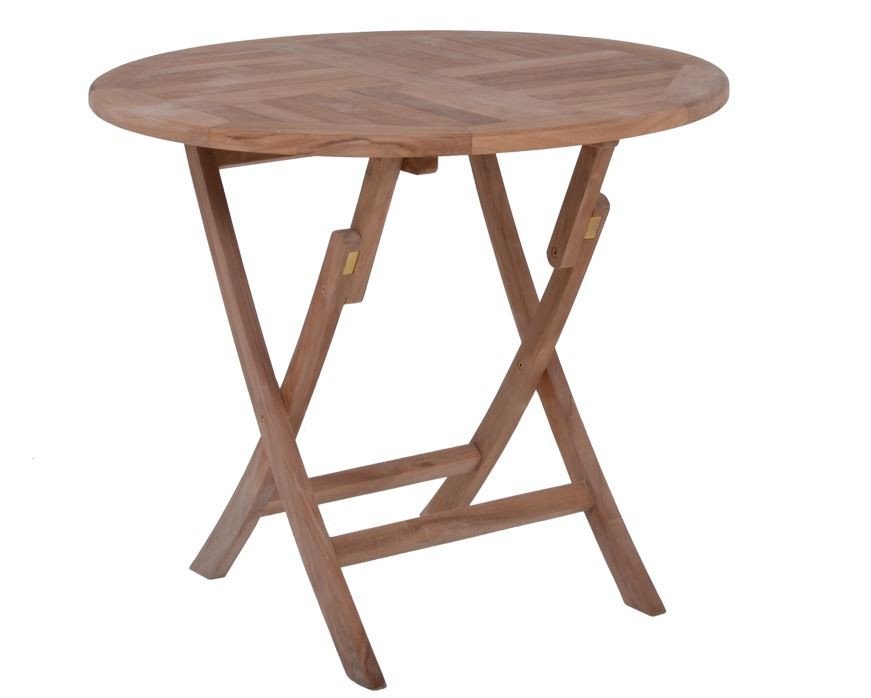 Stijlvolle Teak Houten Klaptafel | Rond Ø 120 cm | Tuintafel Inklapbaar - Praktisch en Elegant