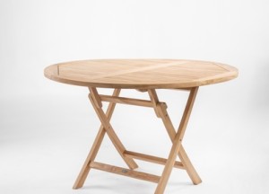 Stijlvolle Teak Houten Klaptafel | Rond Ø 120 cm | Tuintafel Inklapbaar - Praktisch en Elegant