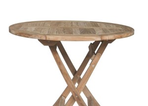 Praktische Teak Houten Tuintafel Ø 90 | Inklapbaar