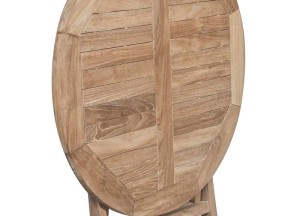 Praktische Teak Houten Tuintafel Ø 90 | Inklapbaar