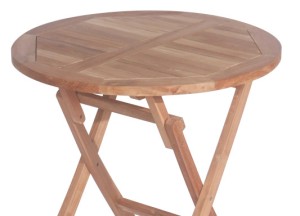  Ronde Teak Klaptafel (Ø 80cm) | Extreem Duurzaam &amp;amp; Compact | Teakea - Teakea