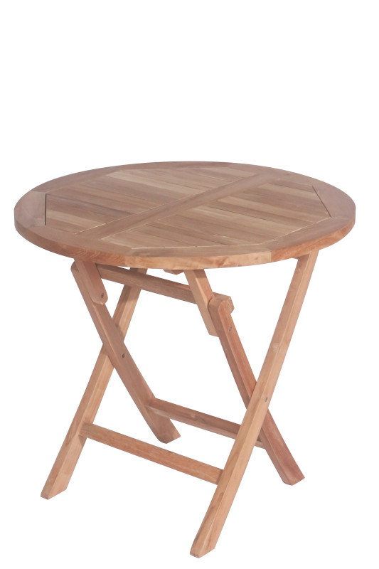  Ronde Teak Klaptafel (Ø 80cm) | Extreem Duurzaam &amp; Compact | Teakea