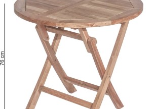  Ronde Teak Klaptafel (Ø 80cm) | Extreem Duurzaam &amp; Compact | Teakea