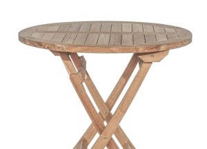  Ronde Teak Klaptafel (Ø 80cm) | Extreem Duurzaam &amp; Compact | Teakea
