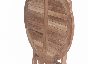  Ronde Teak Klaptafel (Ø 80cm) | Extreem Duurzaam &amp; Compact | Teakea