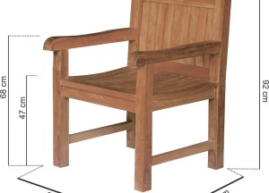 Balmoral Teak Tuinstoel | Extra Stevig - Comfortabel Design voor Buiten