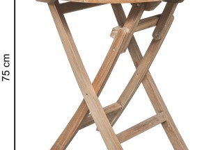 Teakhouten Klaptafel – Rond | Ø 70 cm | Inklapbaar | Duurzaam en Stijlvol