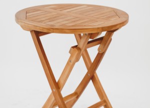Teakhouten Klaptafel – Rond | Ø 70 cm | Inklapbaar | Duurzaam en Stijlvol