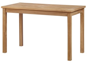 Bistro Teakhouten Tuinset | Tuintafel 140x60 met 4 Vouwstoelen - Duurzaam en Stijlvol