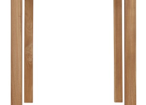 Bistro Teakhouten Tuinset | Tuintafel 140x60 met 4 Vouwstoelen - Duurzaam en Stijlvol