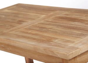 Bistro Teakhouten Tuinset | Tuintafel 140x60 met 4 Vouwstoelen - Duurzaam en Stijlvol
