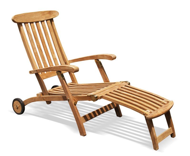 2 Deckchairs met Wielen + Bijzettafeltje met Onderblad | Florida Tuinset