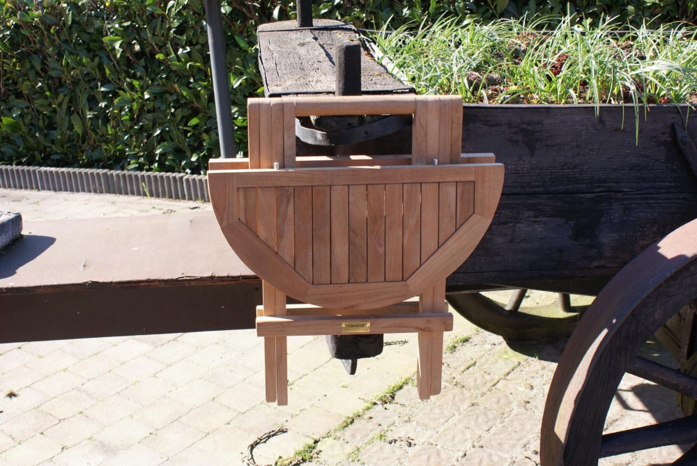 Balkony Tuinset | Rond Klaptafeltje en 2 Windsor Tuinstoelen | Teakhout