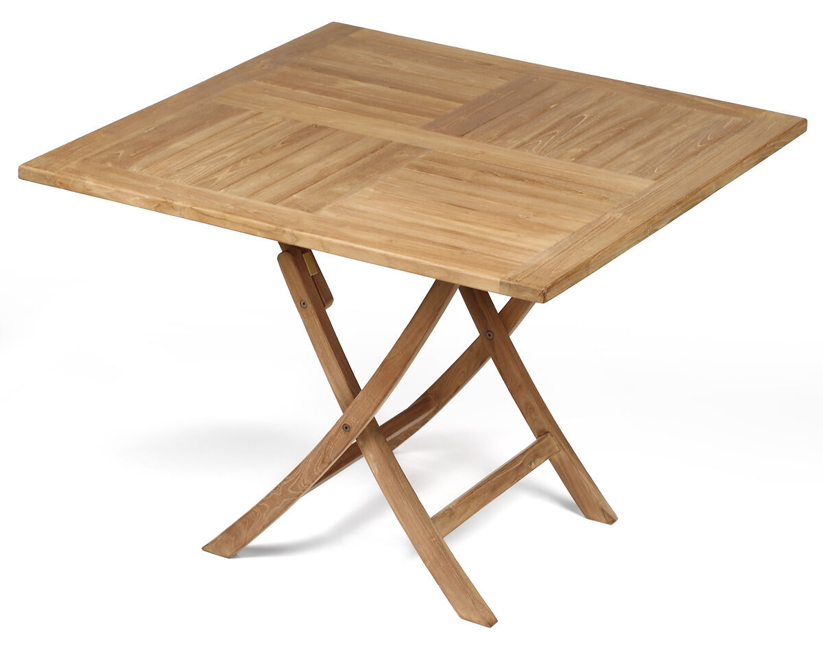 Teak Houten Klaptafel - 120x120x75 - Praktisch en Stijlvol voor Compact Genieten