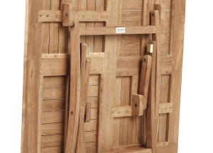 Teak Houten Klaptafel - 120x120x75 - Praktisch en Stijlvol voor Compact Genieten