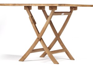 Teak Houten Klaptafel - 120x120x75 - Praktisch en Stijlvol voor Compact Genieten